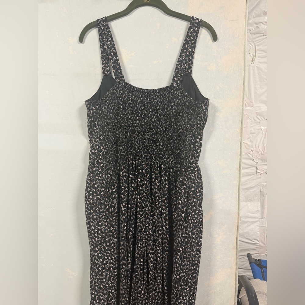 Loft Outlet black and white floral romper